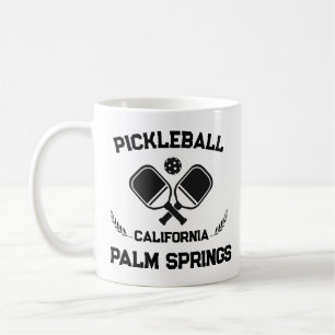 Pickleball Paddle Palm Springs California Custom  Coffee Mug