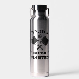 Pickleball Paddle Palm Springs California Custom Water Bottle