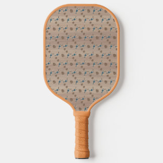 Pickleball Paddle, Retro Tiki Parrot and Palm Pickleball Paddle