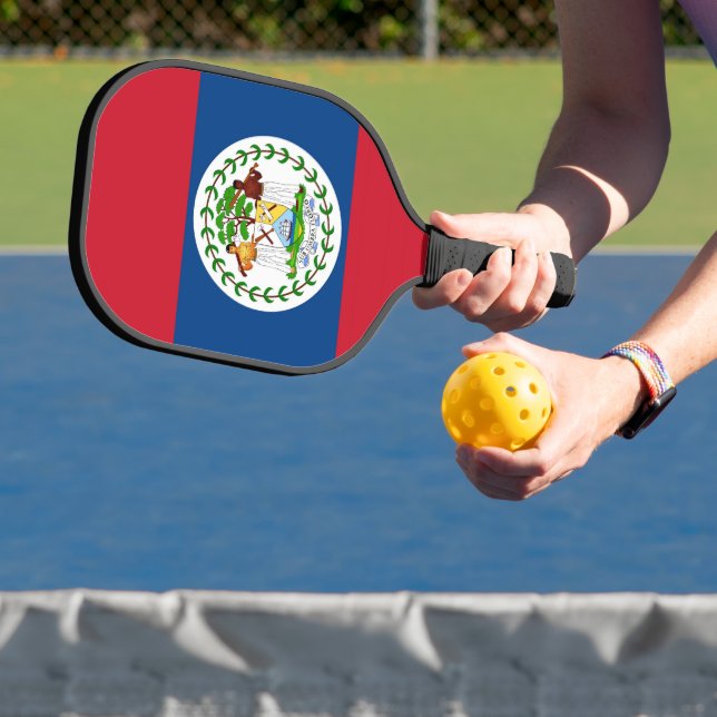 Pickleball Paddle with flag of Belize (Insitu)