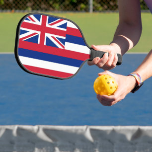 Pickleball Paddle with flag of Hawaii, USA