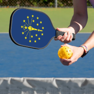 Pickleball Paddle with flag of Indiana, USA