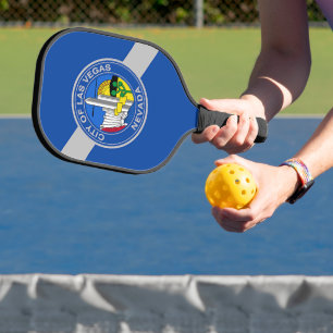 Pickleball Paddle with flag of Las Vegas, USA