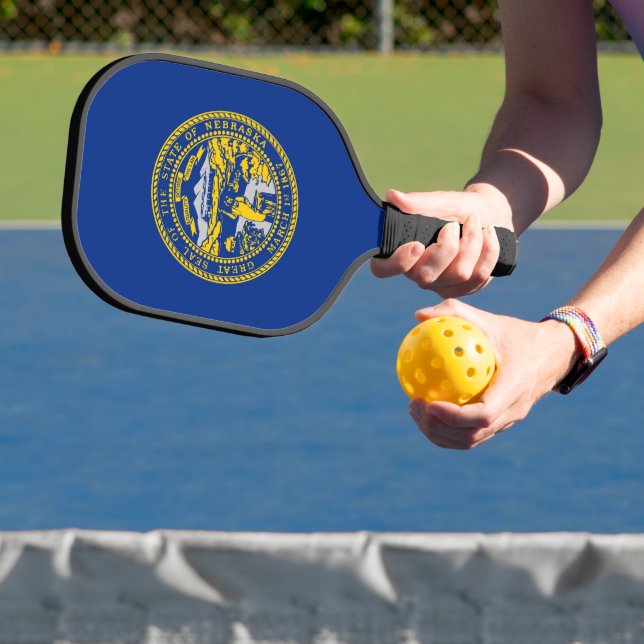 Pickleball Paddle with flag of Nebraska, USA (Insitu)