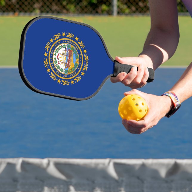 Pickleball Paddle with flag of New Hampshire, USA (Insitu)