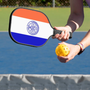 Pickleball Paddle with flag of New York, USA