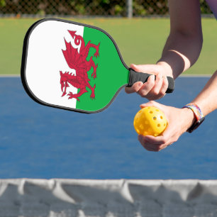 Pickleball Paddle with flag of Wales