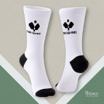 Pickleball Paddles Black White Personalized Team Socks<br><div class="desc">Really fun socks featuring crossed pickleball paddles and a ball and your custom text. Personalize with a player,  team or club name. Get matching socks for your entire team or tournament partner. Makes a great gift for any pickleball player.</div>