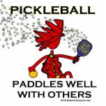 Pickleball Paddles Well With Others Photo Sculpture Ornament<br><div class="desc">PICKLEBALL Paddles Well With Others. Men’s Pickleball shirts. Women’s Pickleball shirts. The best selection of gifts for a Pickleball player. These bright colourful unique Pickle ball designs may make you famous and add a cool spring in your step! Funny T-shirts, cups, aprons, mousepads, posters and more! Unique colourful fun things...</div>