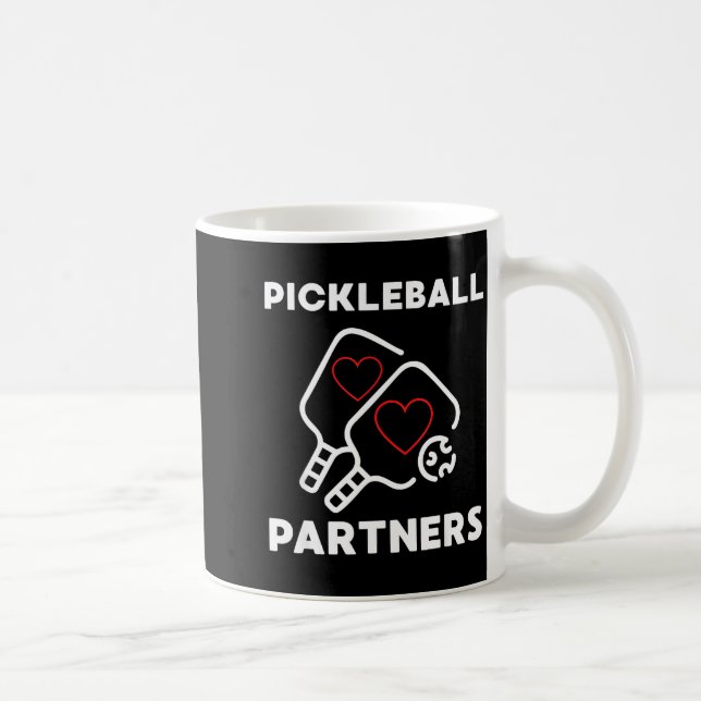 Pickleball partners couples funny pickleball coffee mug (Right)