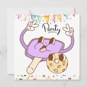 Pickleball Party Birthday Invitation