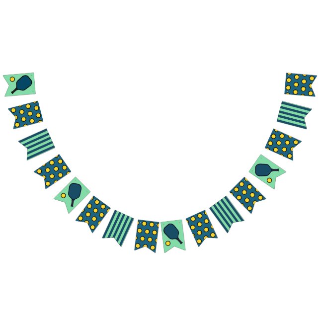 Pickleball Party Bunting Flags (All)