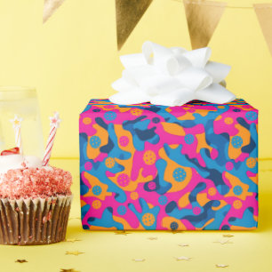 Pickleball Party Camo Wrapping Paper