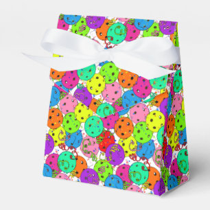 Pickleball Party Colourful Balloons Favor Box