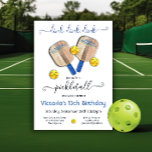 Pickleball Party Dink Birthday Invitation<br><div class="desc">DInk! Watercolor Pickleball invitations. Great for a birthday, tournament, league, retirement, weekend getaway, or any party with pickleball! Features a watercolor pickleball paddles and balls to dink. All wording can be changed. To make more changes go to Personalize this template. On the bottom you’ll see “Want to customize this design...</div>
