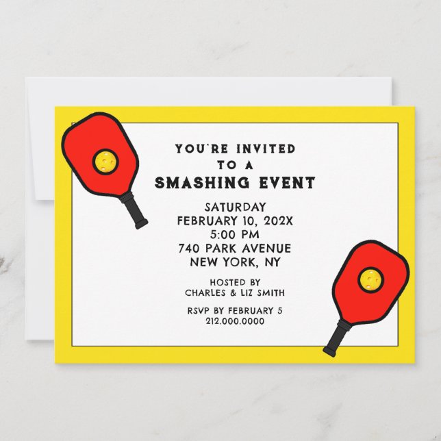Pickleball Party Invitation (Front)