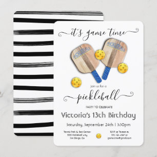 Pickleball Party Tournament Invitation