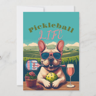 Pickleball Party Tournament Invitations Frenchie