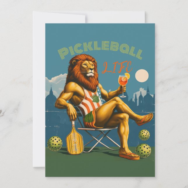 Pickleball Party Tournament Invitations Spritz (Front)