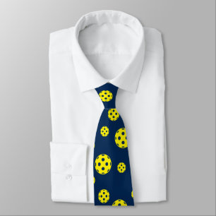 Pickleball pattern custom color neck tie