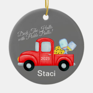 Pickleball Personalized Christmas Ornament for Pic