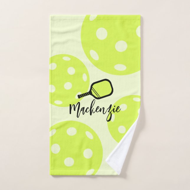 Pickleball Personalized Gear Bright Hand Towel (Hand Towel)