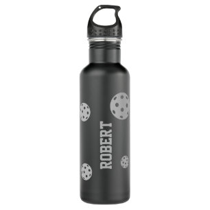 Pickleball Personalized Name Black Gray 710 Ml Water Bottle