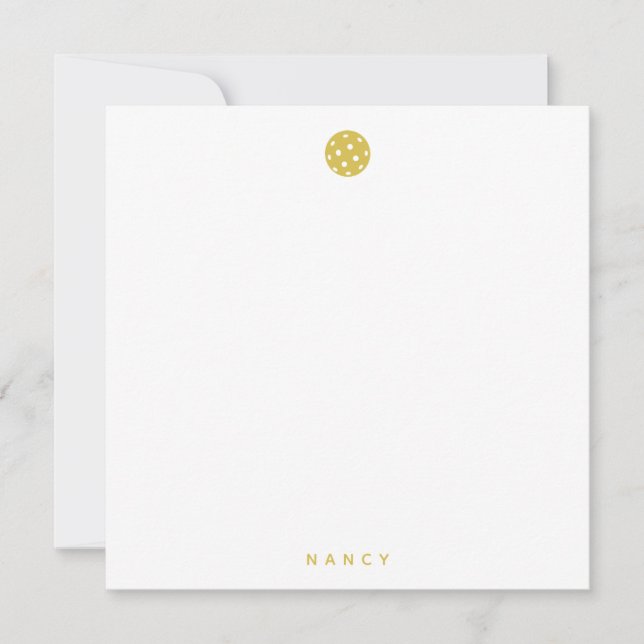 Pickleball Personalized Name Mustard Yellow Card (Front)