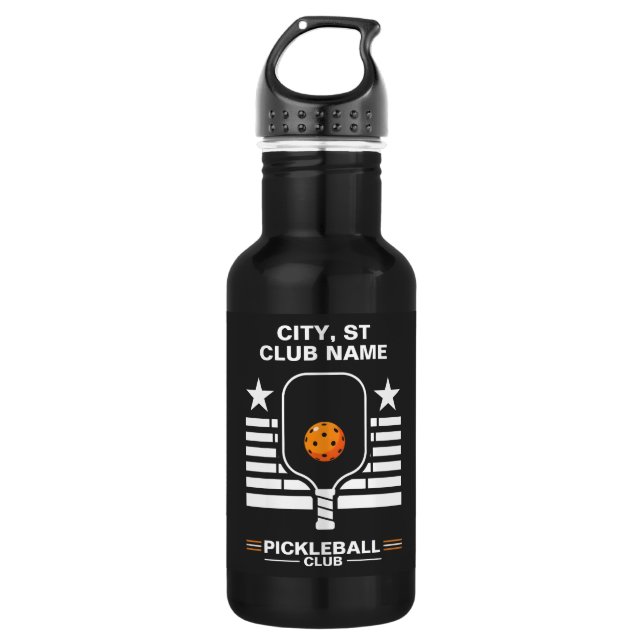Pickleball Personalized Name Pickleball Club 532 Ml Water Bottle (Front)