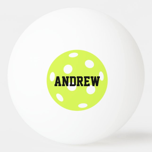 Pickleball Personalized Name Ping Pong Ball (Front)