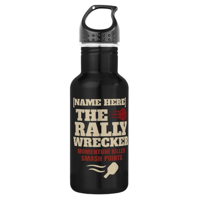 Pickleball Personalized Name Rally Wrecker 532 Ml Water Bottle (Front)
