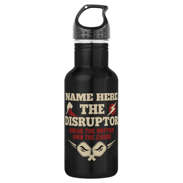 Pickleball Personalized Name The Disruptor 532 Ml Water Bottle (Front)