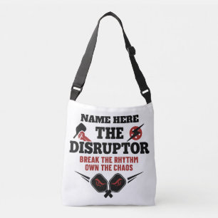 Pickleball Personalized Name The Disruptor Button Crossbody Bag
