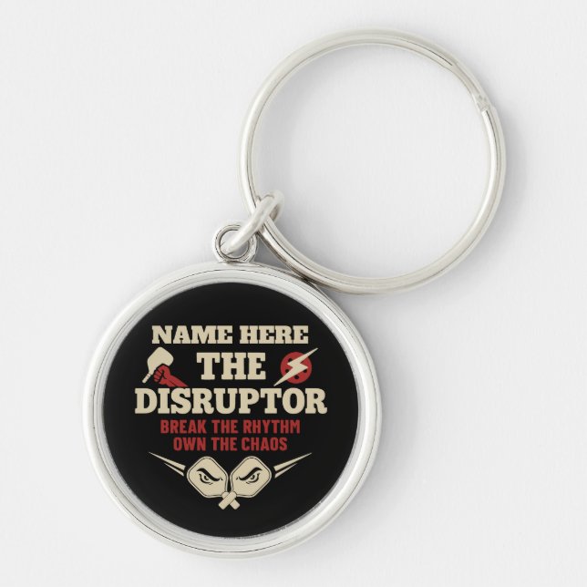 Pickleball Personalized Name The Disruptor Keychain (Front)