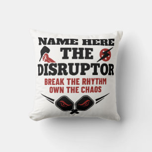 Pickleball Personalized Name The Disruptor Towel Throw Pillow