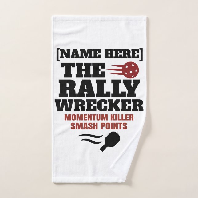 Pickleball Personalized Name The Rally Wrecker (Serviette à main)