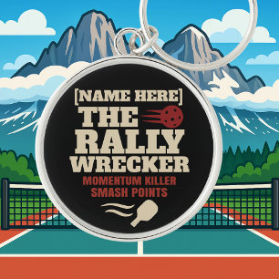 Pickleball Personalized Name THE RALLY WRECKER Keychain
