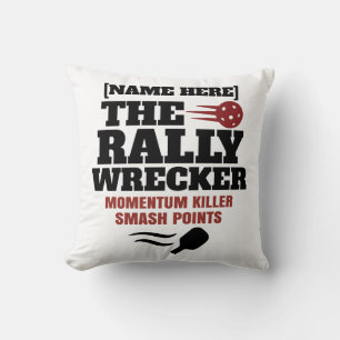 Pickleball Personalized Name The Rally Wrecker Throw Pillow