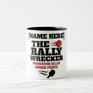 Pickleball Personalized Name The Rally Wrecker  Two-Tone Coffee Mug