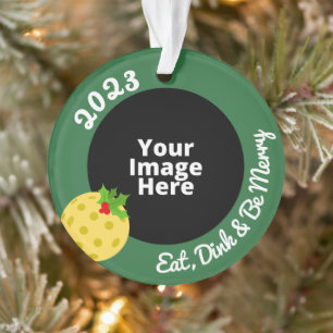 Pickleball Personalized Photo Christmas Ornament