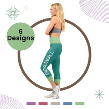 Pickleball Personalized Sea Green High Waisted