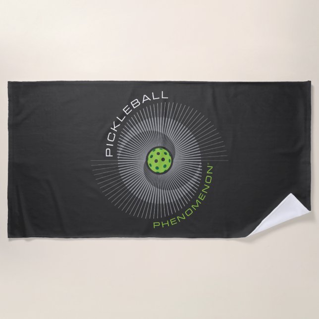 Pickleball Phenomenon Galaxy Beach Towel (Front)
