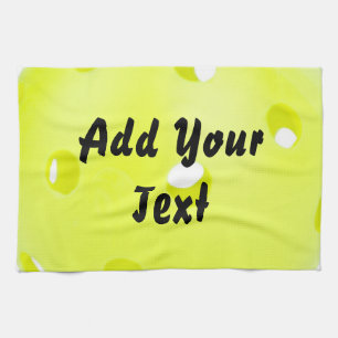 Pickleball Pickle Ball Yellow Customize Personaliz Kitchen Towel