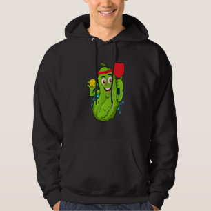 Pickleball Pickle Paddle Cucumber Player Vegan Hoodie