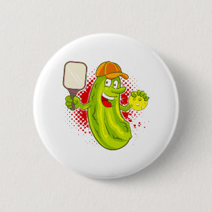 Pickleball Pickle Player  2 Inch Round Button