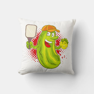 Pickleball Pickle Player  Throw Pillow