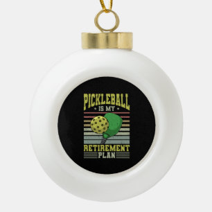 Pickleball - Pickleball Retirement Ceramic Ball Christmas Ornament
