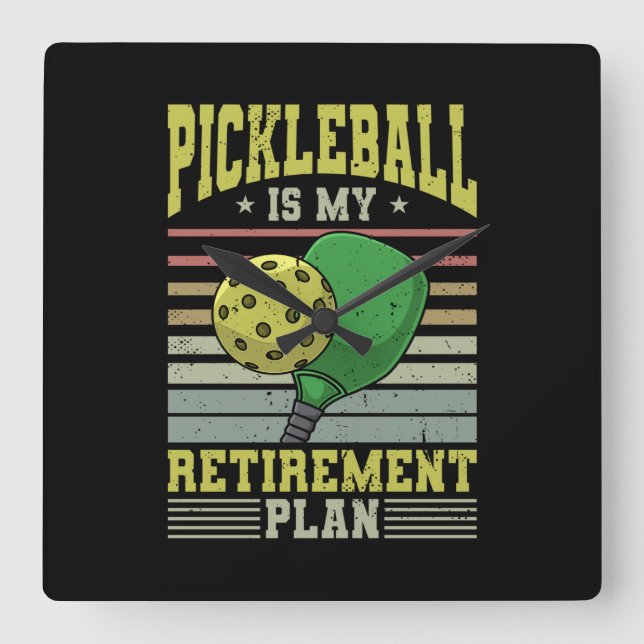 Pickleball - Pickleball Retirement Square Wall Clock (Front)