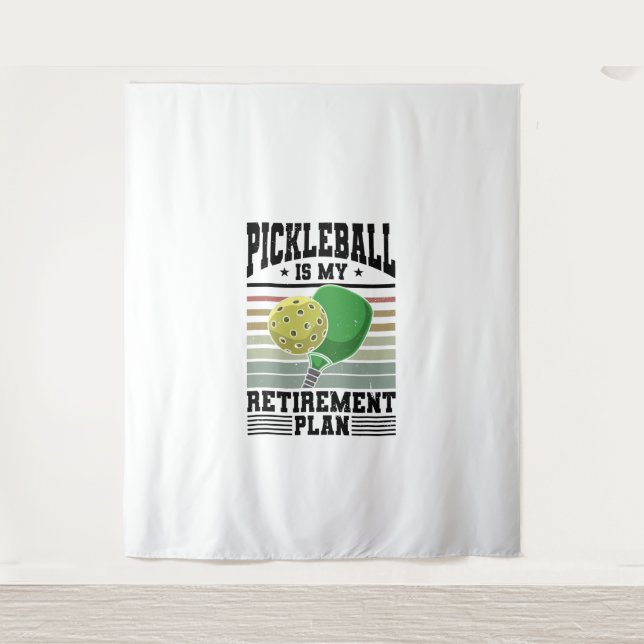 Pickleball - Pickleball Retirement  Tapestry (Front)