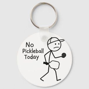 Pickleball pickleball sport sad figure boys retro keychain